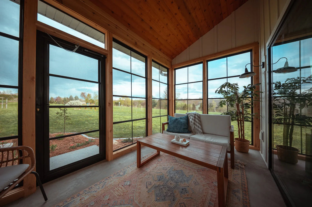 4 Track Vertical Porch Windows
